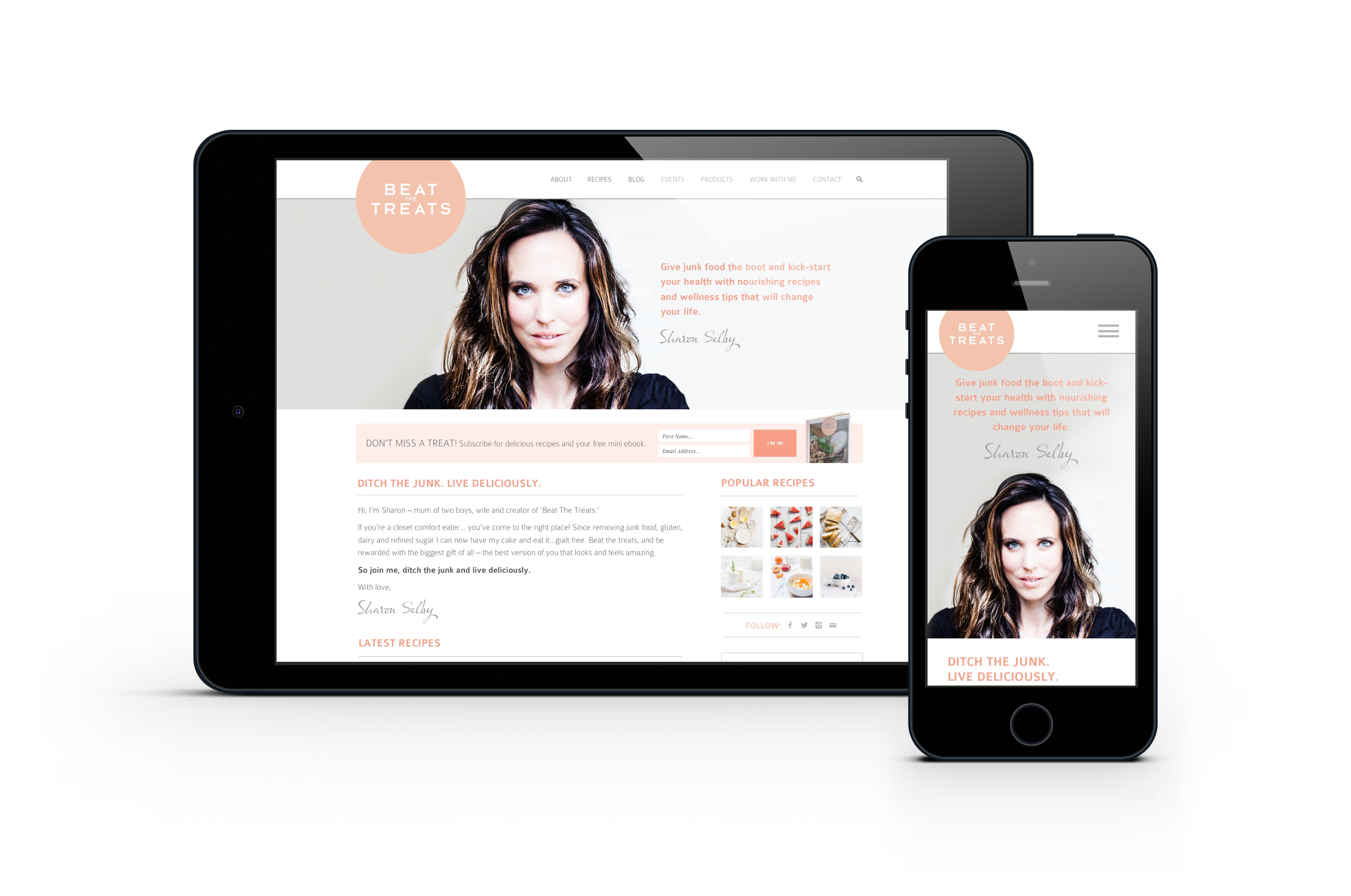 Beat The Treats responsive website design