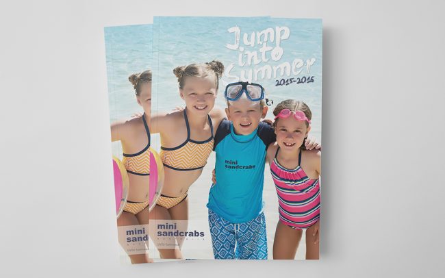 Mini Sandcrabs children's swimsuit range